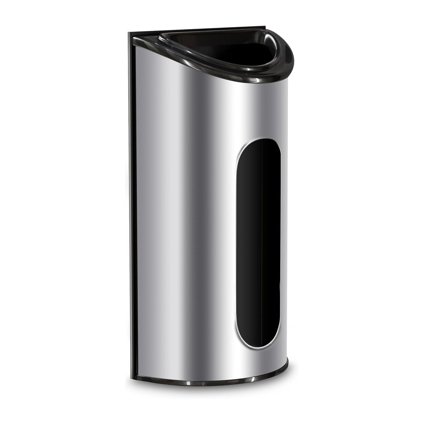 Utopia Kitchen Wall-Mounted Stainless Steel Grocery Bag Holder & Dispenser, Space-Saving Plastic Bag Holder for Kitchen, Pantry or Cabinet, Reusable Plastic Bag Organizer, Silver